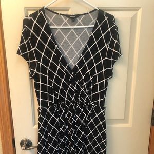 EXPRESS Faux wrap dress with tulip skirt